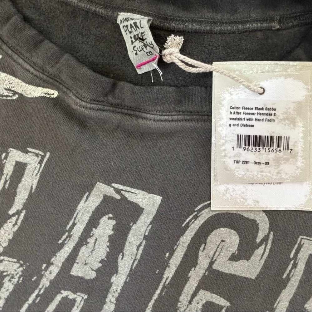 NWT! Magnolia Pearl Gray Black Sabbath Graphic Sweatshirt Floral ~ OS - Picture 15 of 15